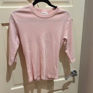 Michael Stars Light Pink 3/4 Sleeve Tee